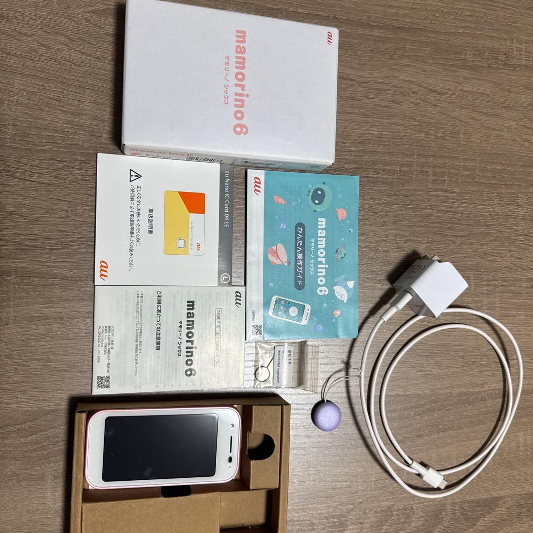 mamorino6 ピーチ au 美品 キッズ携帯 mamorino6 | 4G ケータイ | au