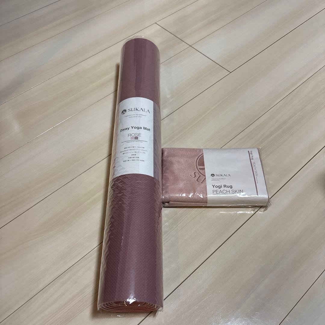 SUKALA 2way ヨガマット+ Yogi Rug 新品 SUKALA】Yogi Rug(ターコイズ・ピーチスキン・ライラック・アクア