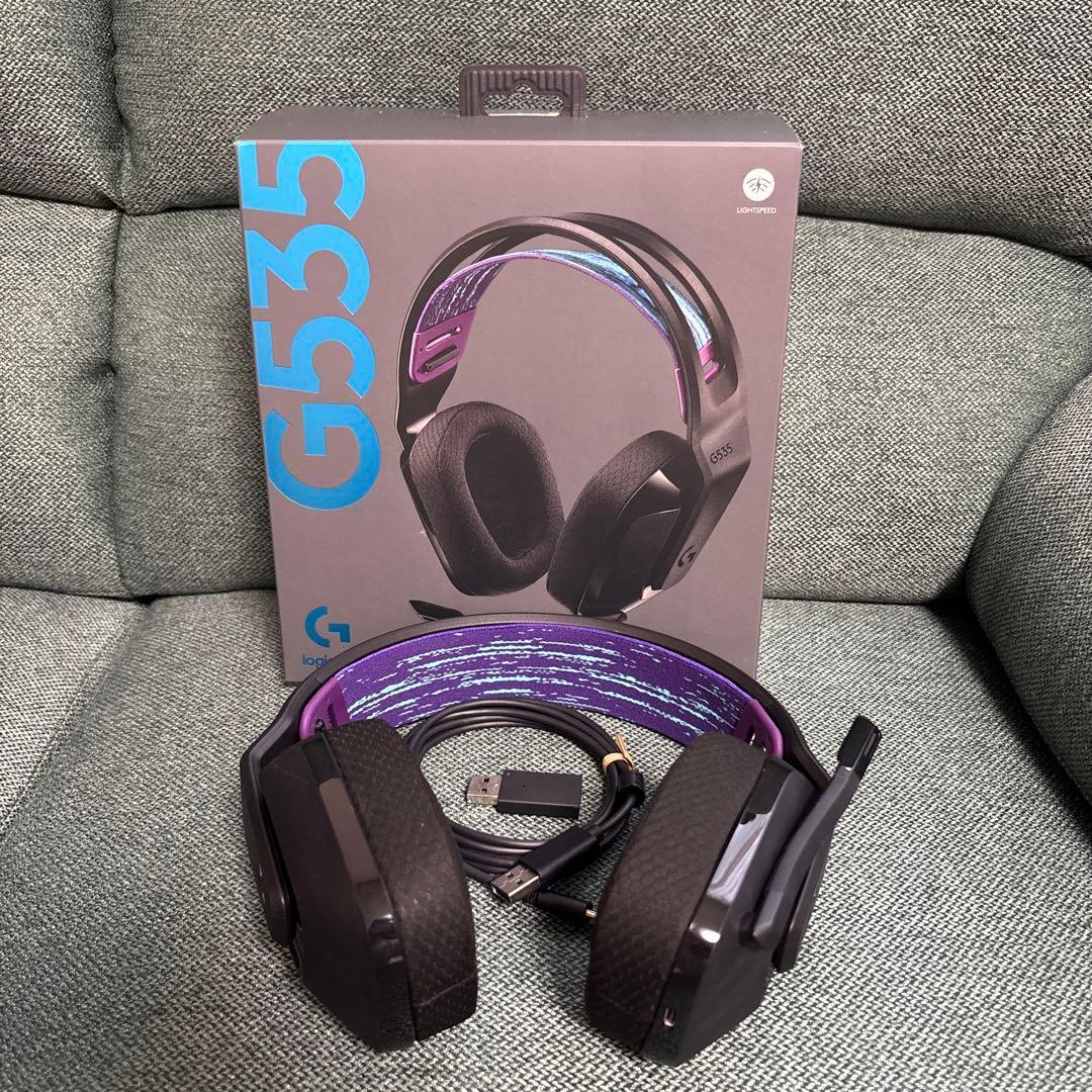 【麦子様】Logicool G535BK ゲーミングヘッドセット ロジクール G535BK-PS ワイヤレスゲーミングヘッドセット ロジクールG