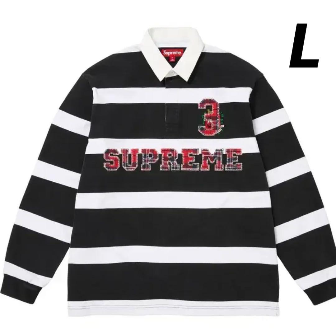 Supreme Stripe Rugby ポロシャツ L ラガーシャツ - メルカリ