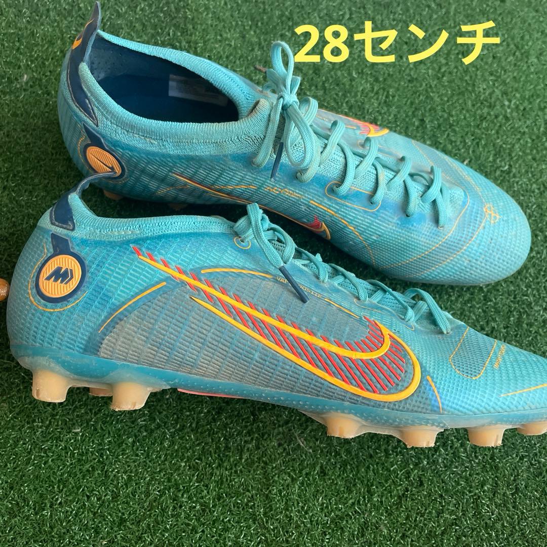 NIKE ナイキ サッカー スパイク 水色 フライニット 28 FLYKNIT - メルカリ