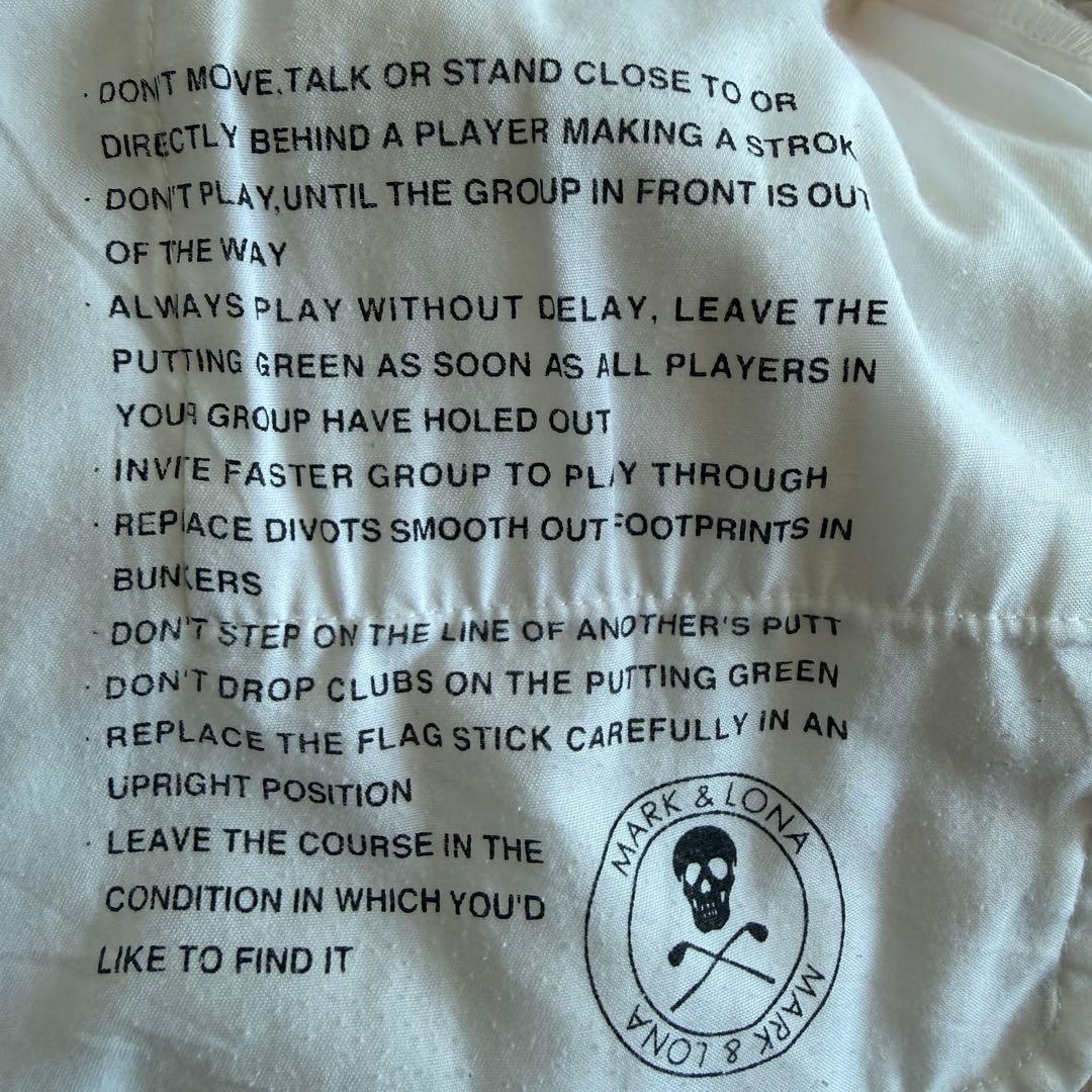 マークアンドロナ パンツ M〜L相当 白 ホワイト 総柄 スカル 迷彩