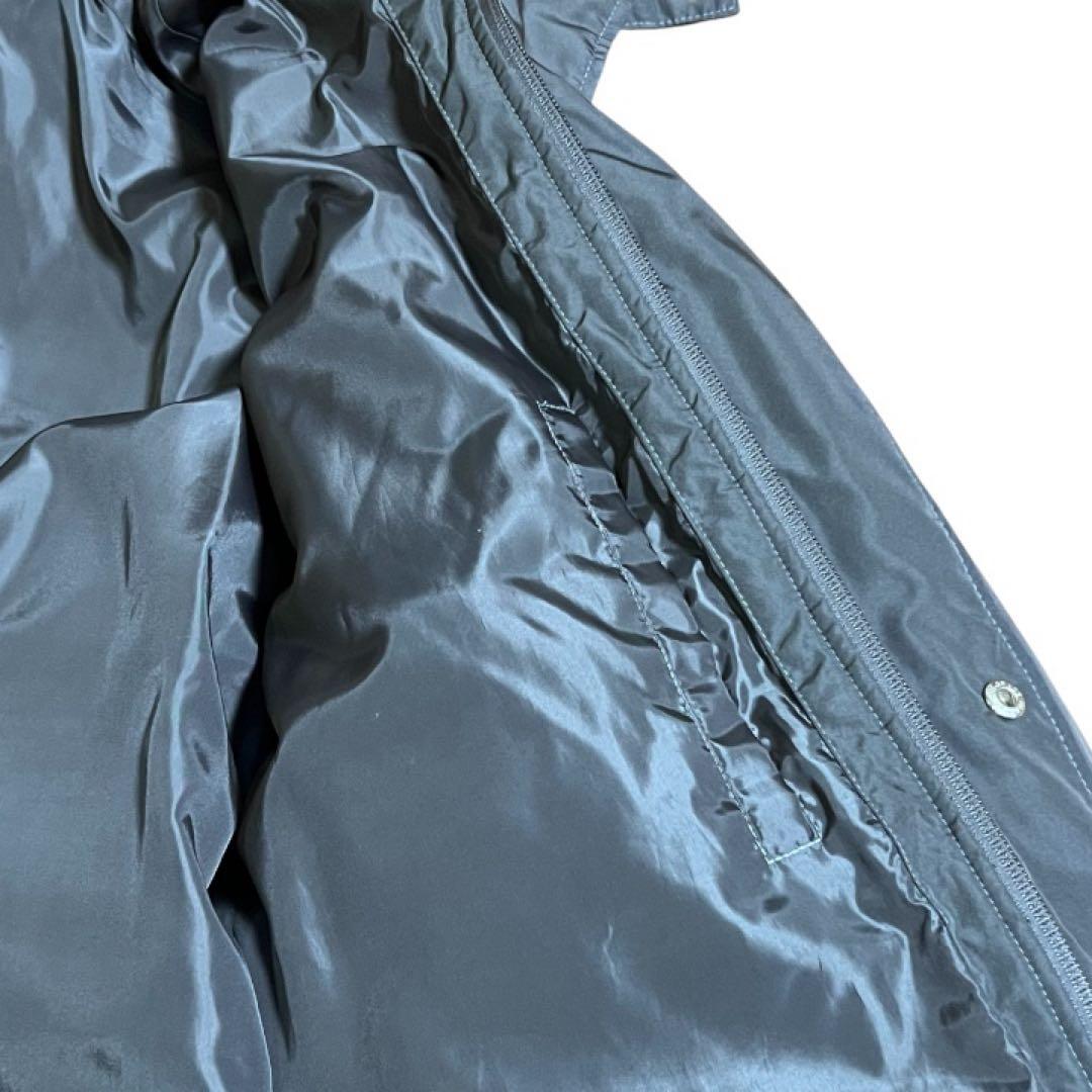 美品】ミズノ ロングダウンコート ベンチコート 肉厚 フーディ グレー