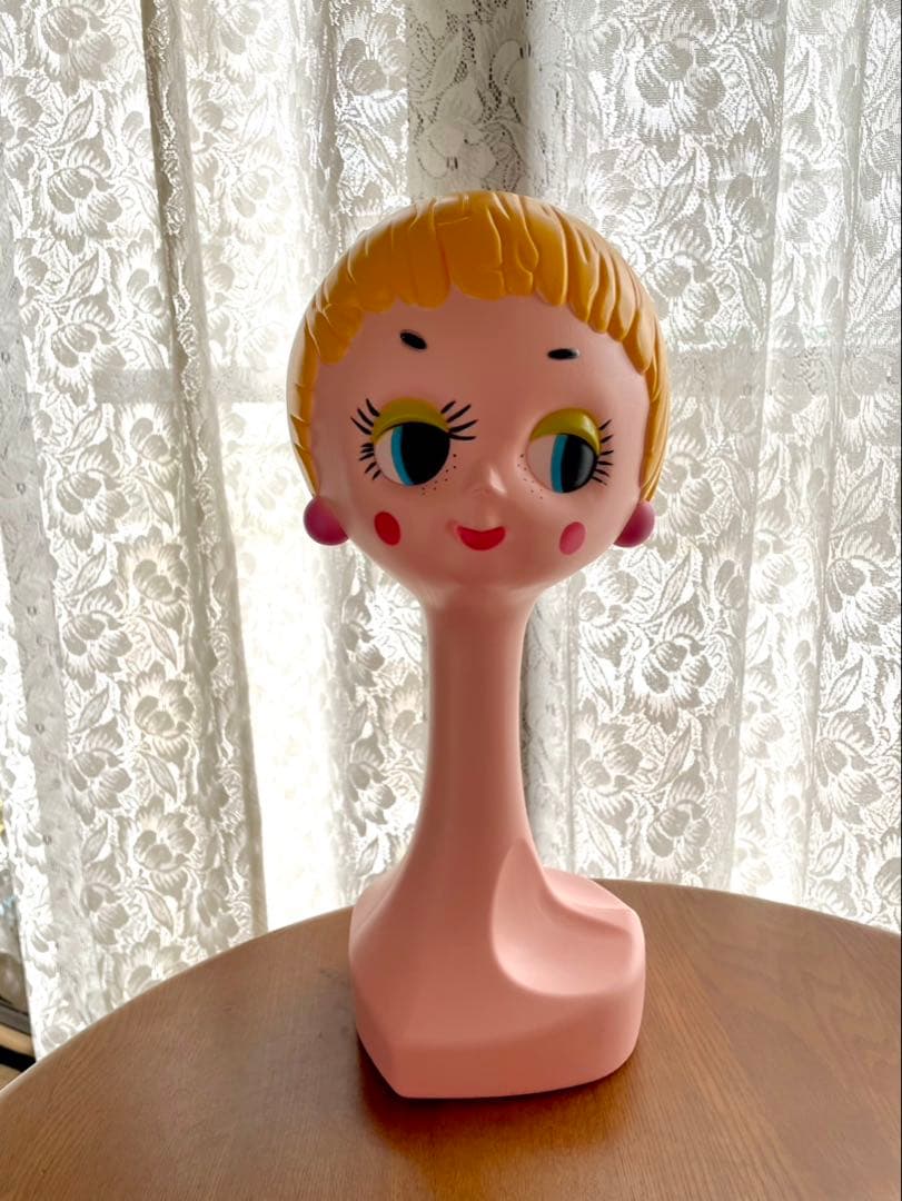 Twiggy head マネキン レトロポップ ツィッギー 帽子掛け 金色 - メルカリ