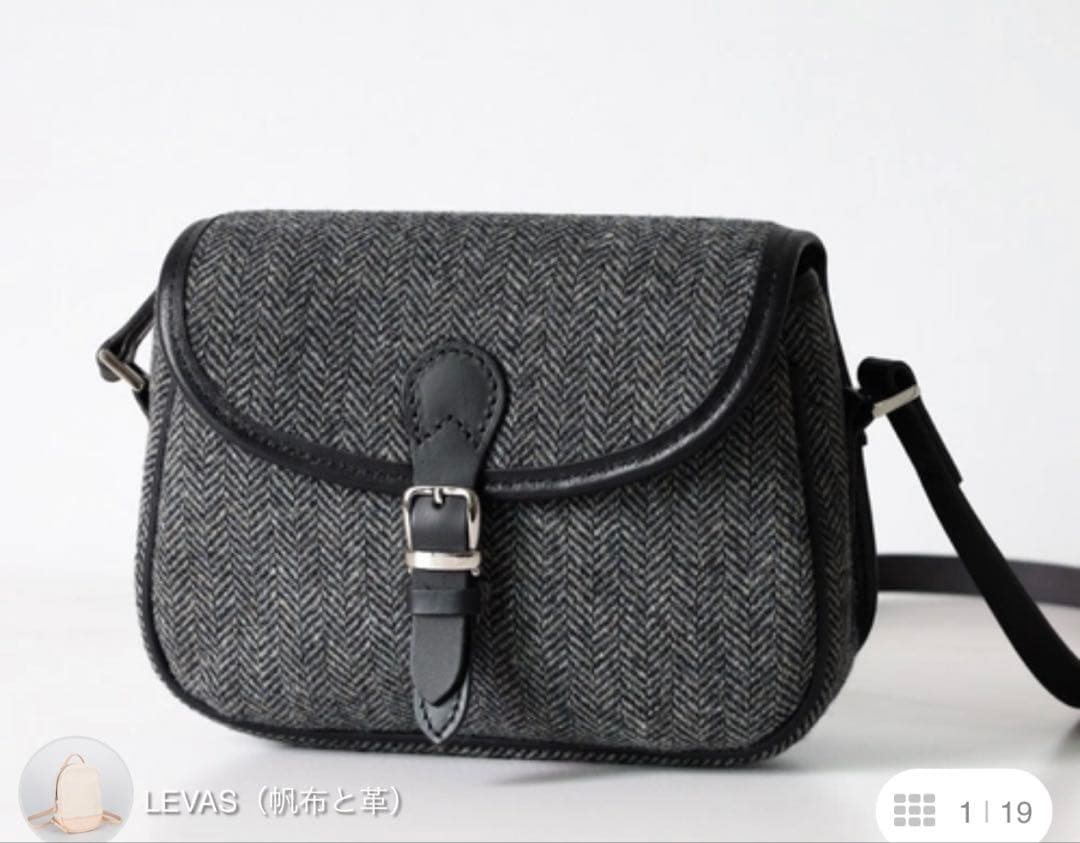 美品】ハリスツイード サドルバッグ ウール レザー - メルカリ