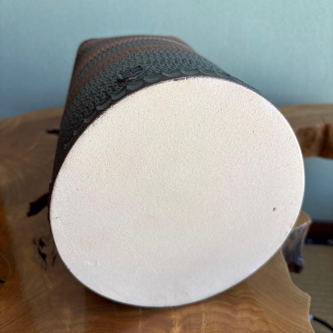 熊本幸平作 花入 高さ29cm 共箱 陶芸