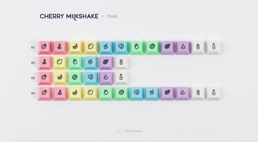 PBT Cherry Milkshake キーキャップ セット 自作キーボード - メルカリ