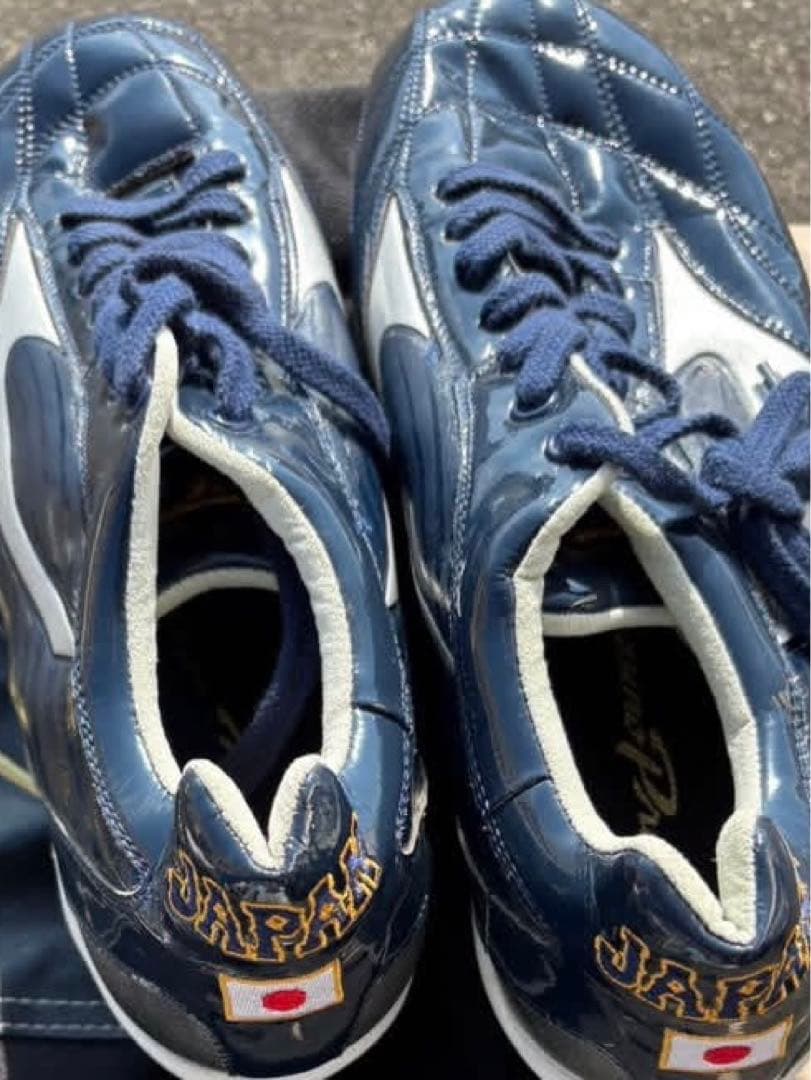 プロ支給品 侍ジャパン WBC Mizuno スパイク ネイビー 日本代表 - メルカリ