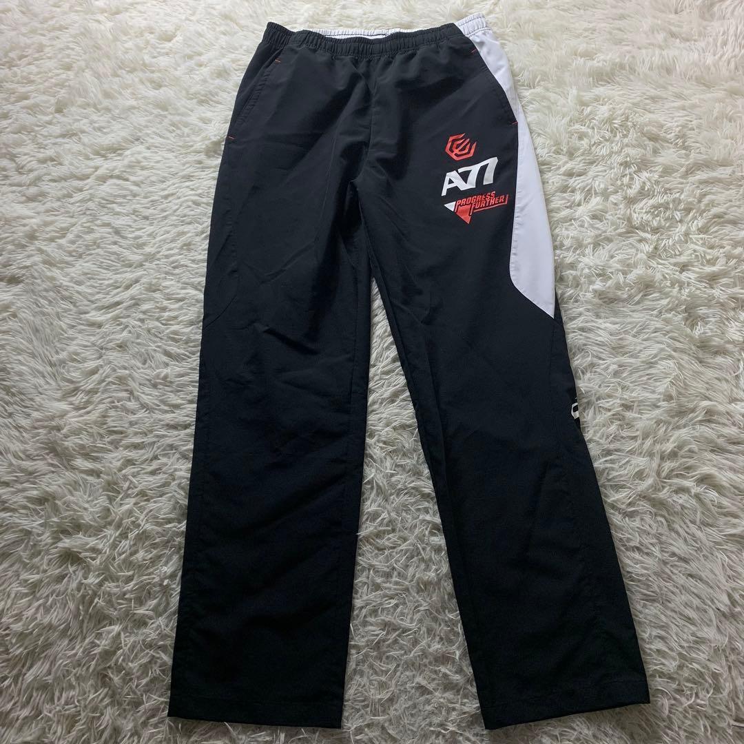 極美品□アシックス ウィンドブレーカ セットアップ A77 ブラックXL