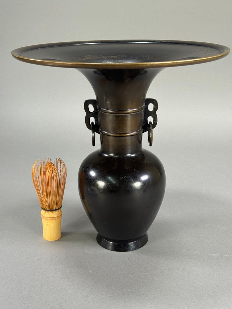 いけばな 池坊 唐銅花瓶 立花 花器 花瓶 華道具高さ:24.5cm - メルカリ