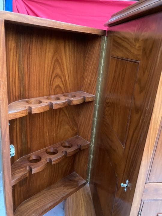 ワインラック 象嵌 アンティーク イタリア 家具 キャビネット サイド