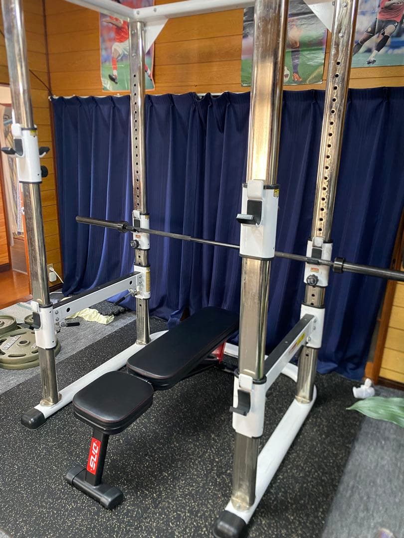 パワーラック IVANKOプレート125kg バーベルベンチ付き|引取限定 IROTEC（アイロテック） マルチパワーラック / トレーニング器具