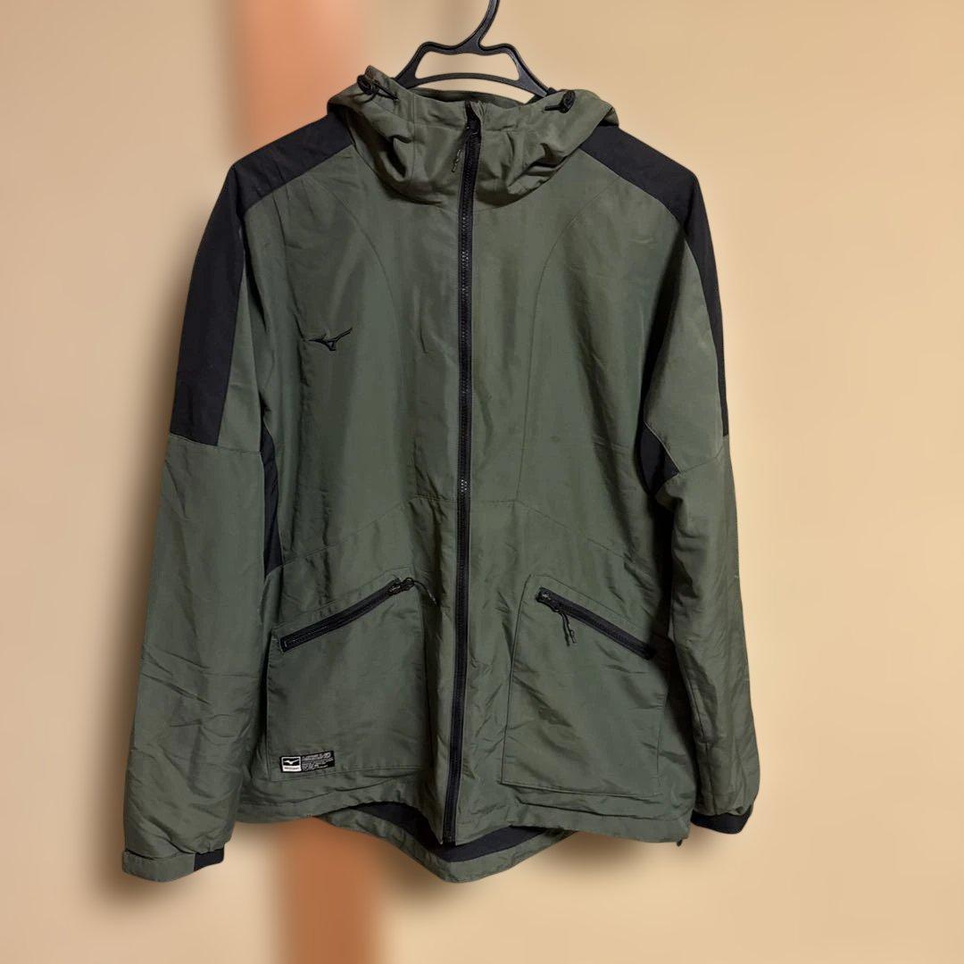 MIZUNO ブレスサーモ フード付きジャケット 3XL オリーブグリーン
