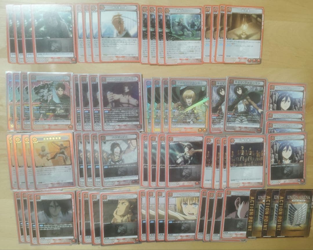vol2対応+パーツ付き 8エレン 赤進撃デッキ 進撃の巨人 ユニオン