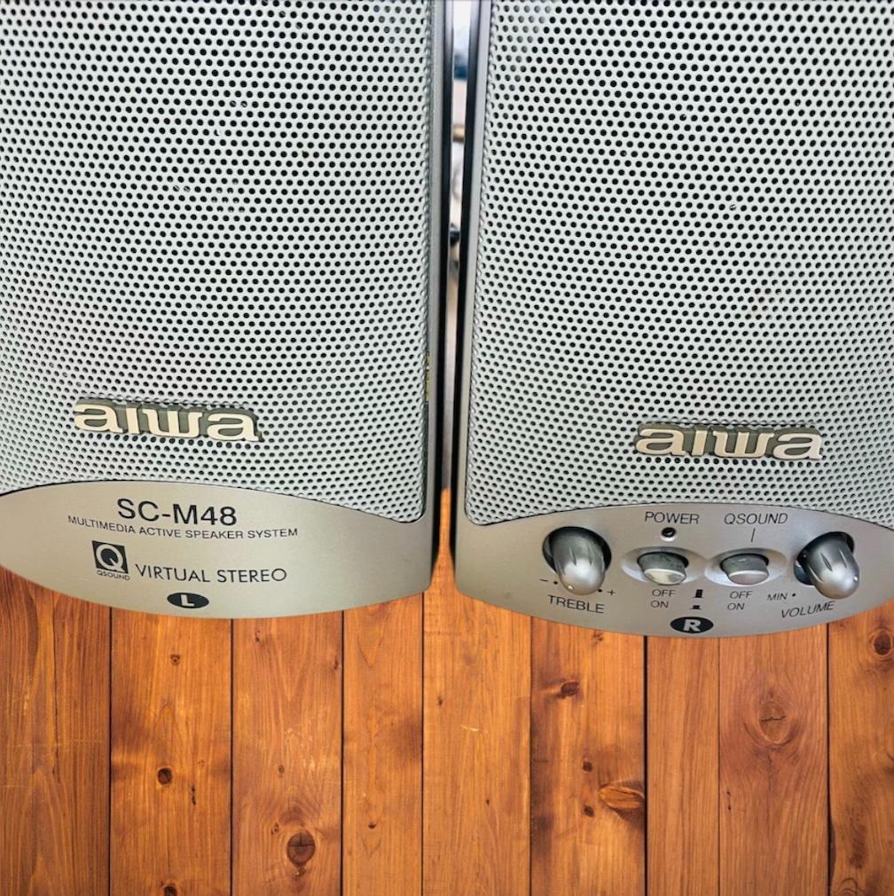 動作確認済】aiwa アクティブスピーカー SC-M48 - メルカリ