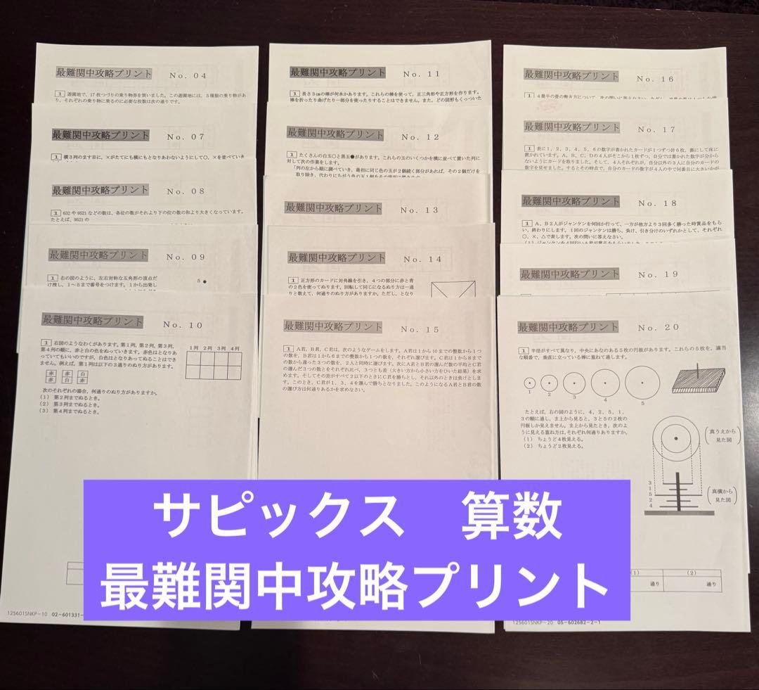 サピックス 算数 6年 最難関中攻略プリント 2025年度版 - メルカリ