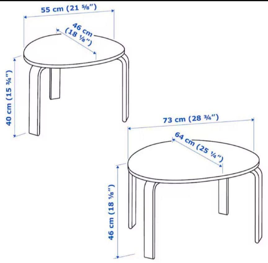 《送料込》IKEA スヴァルスタ ローテーブル ネストテーブル 収納 木製家具