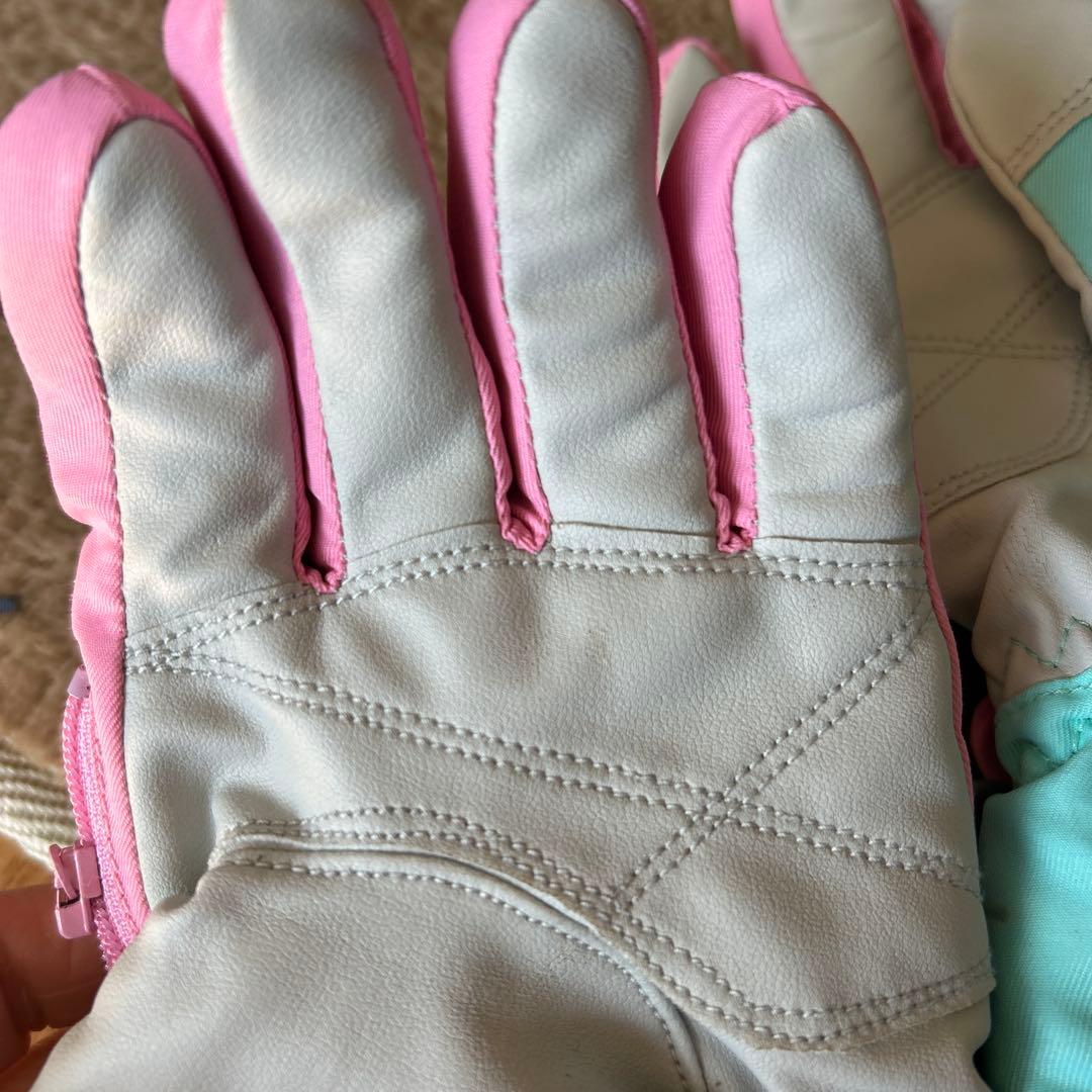 SNAPPY スキーグローブ ピンク・水色 - メルカリ