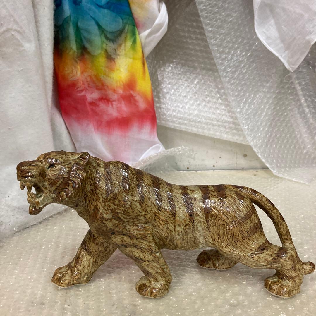 瀬戸焼 陶原窯 渓泉 虎/とら/トラ 陶器製 干支 縁起物 置物 - メルカリ