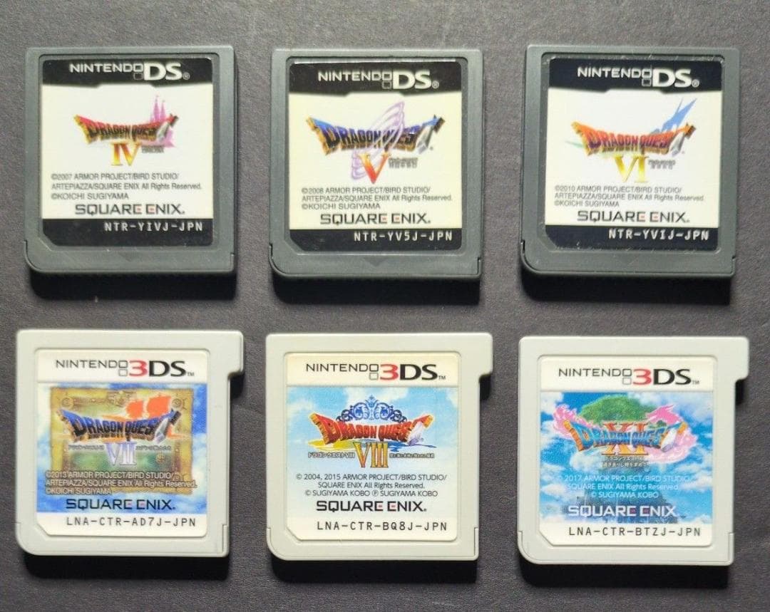 ソフト単品】ドラゴンクエストⅣ・Ⅴ・Ⅵ・Ⅶ・Ⅷ・XI 6点セット 動作