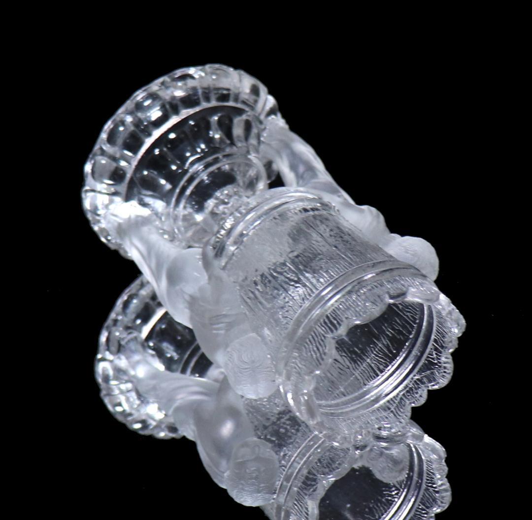 オールド・バカラ 珍品1878年頃 子供フロスト装飾大型キャンドル