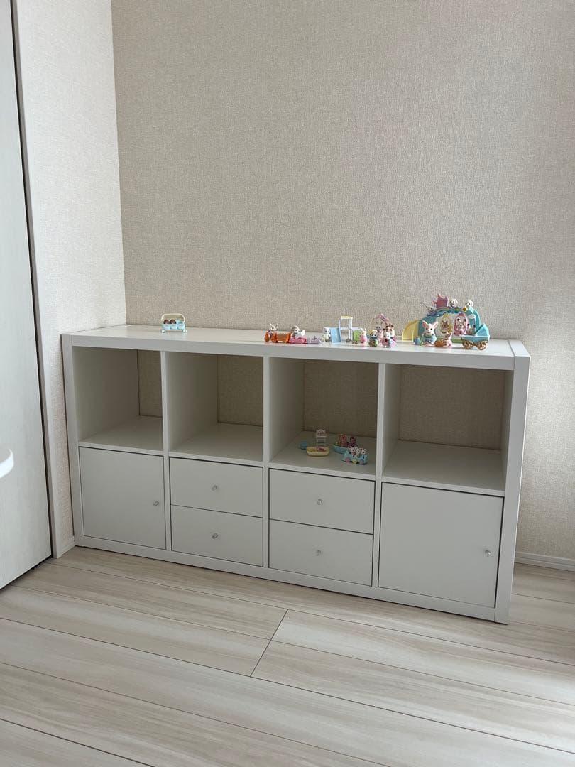 KALLAX カラックス シェルフユニット インサート4個付き, ホワイト KALLAX カラックス シェルフユニット インサート4個付き, ホワイト
