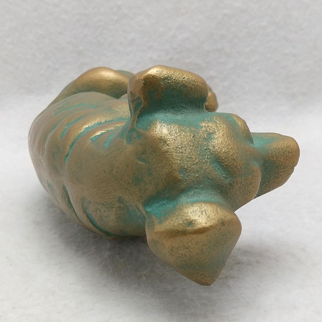 ビクター 犬 ニッパー 金属製 勝運戌 置物 ヴィンテージ ガラスケース