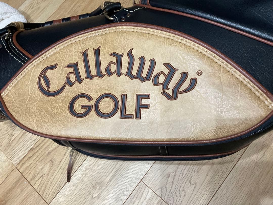 キャロウェイ キャディバッグ《8.5型》カート 3分割 ブラック レザー