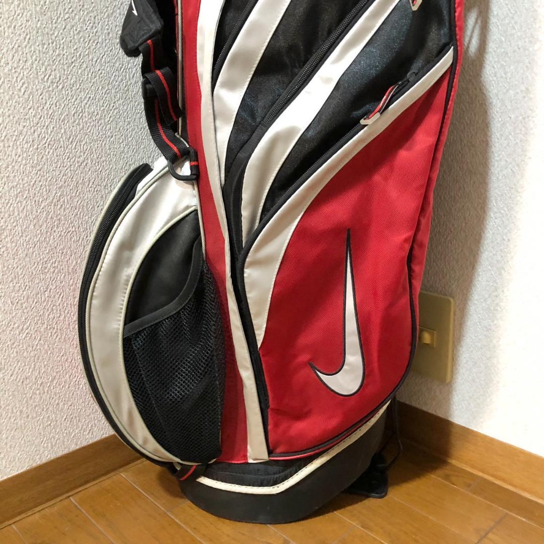 希少】 NIKE ナイキ ゴルフ キャディバッグ スタンド型 6分割 レッド