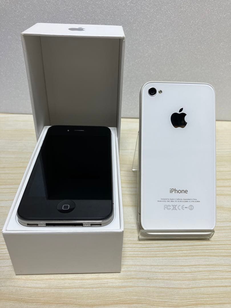 iPhone4 16GB 箱付 ブラック 動作品 ホワイト ジャンク セット - メルカリ