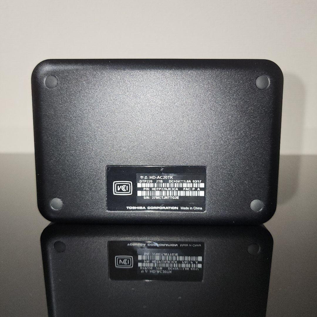 TOSHIBA ポータブルハードディスク 2TB - メルカリ