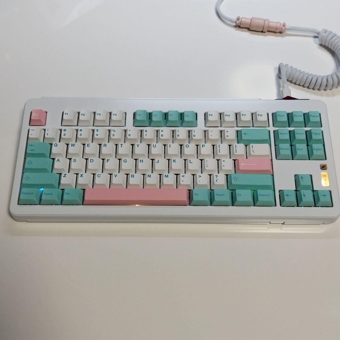 自作キーボード MTMH87 87% Keyboard E-white MCHOSE G87 Wireless Gasket Mount Custom Mechanical Keyboard