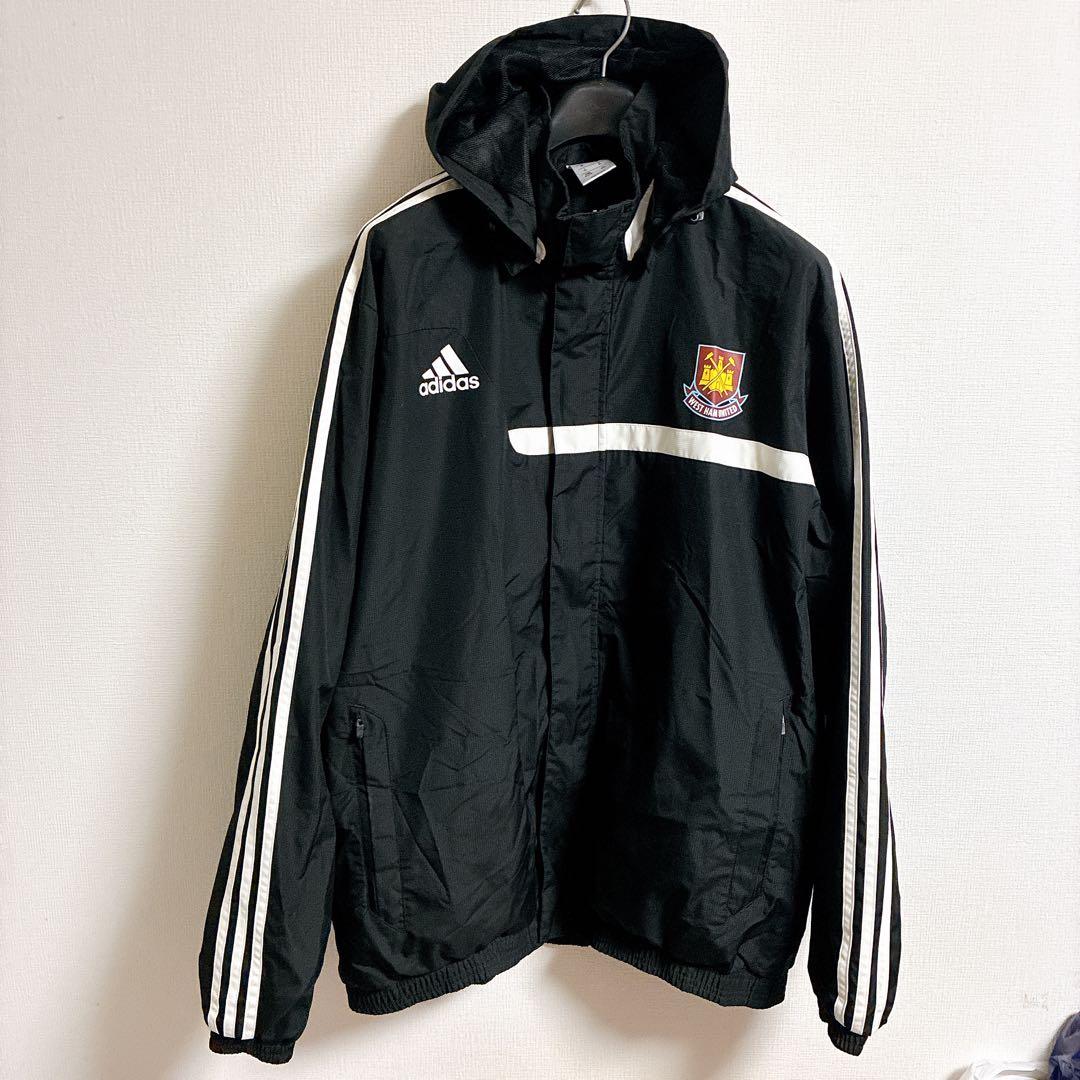 アディダス　ウエストハム　フード付き　ナイロンジャケット　XL adidas adidas（アディダス） ナイロンジャケット スモールロゴ レギュラー