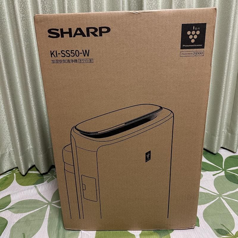 【新品未開封】SHARP KI-SS50-W 加湿空気清浄機 ホワイト Amazon.co.jp: シャープ 空気清浄機 KI-SS50-W プラズマクラスター