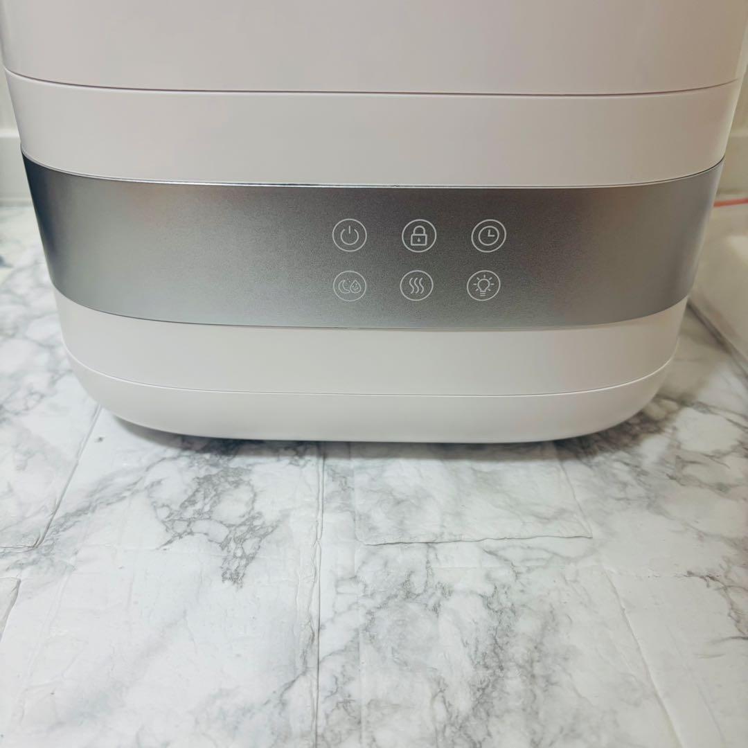 加湿器 4.0L 大容量 スチーム式加湿器 上から給水 卓上加湿器 加熱式