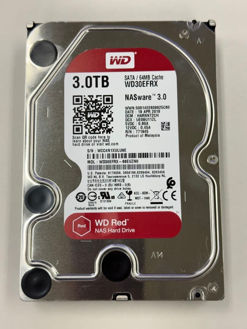 WD Red 3TB NAS ハードドライブ WD30EFRX - メルカリ