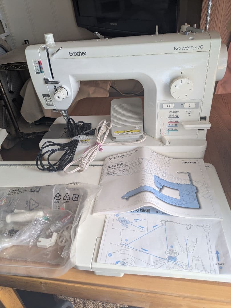 ♦️brotherブラザー職業用ミシンnovelleヌーベル470 - メルカリ
