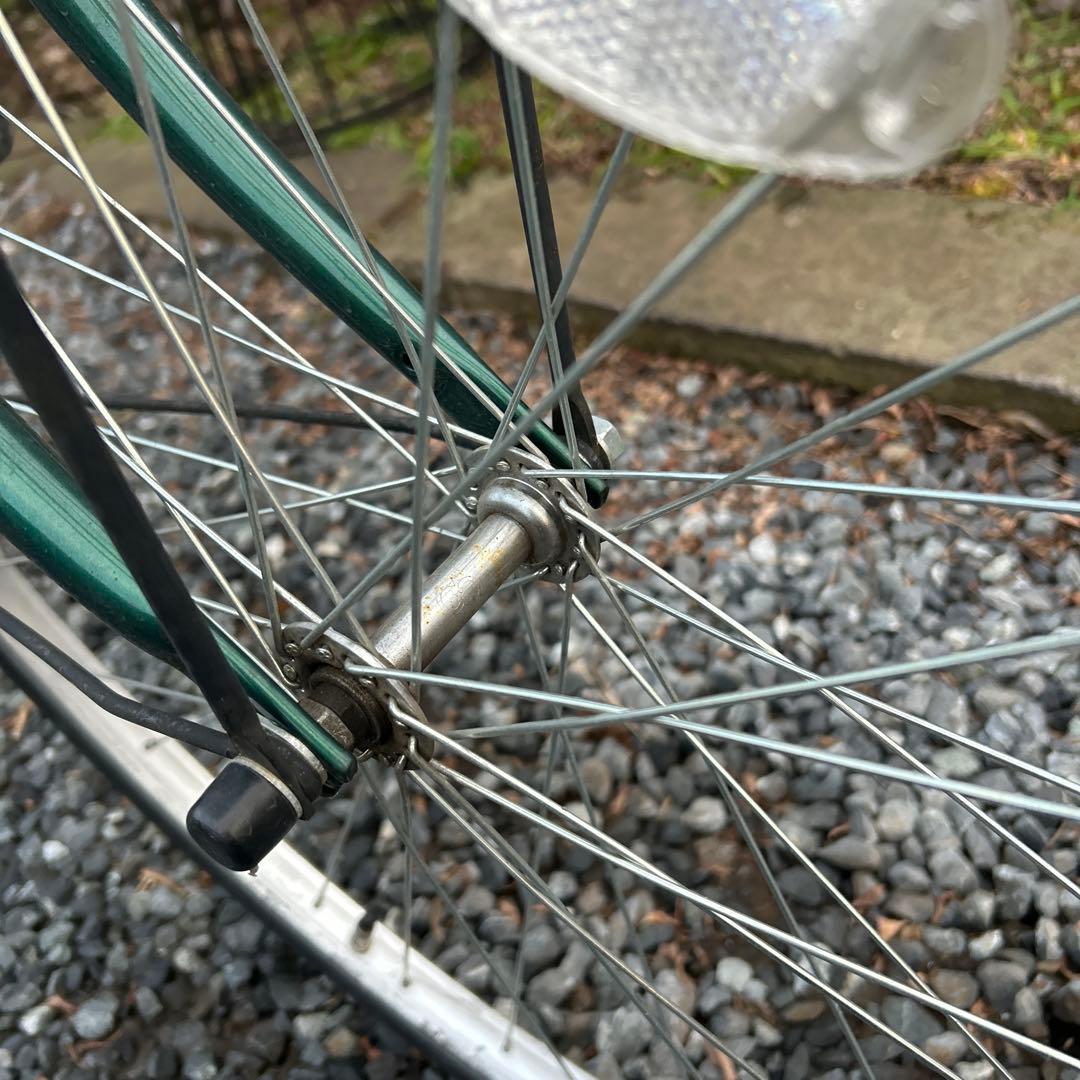 ALMO 自転車 27インチ ￼グリーン シティサイクル スチールフレーム