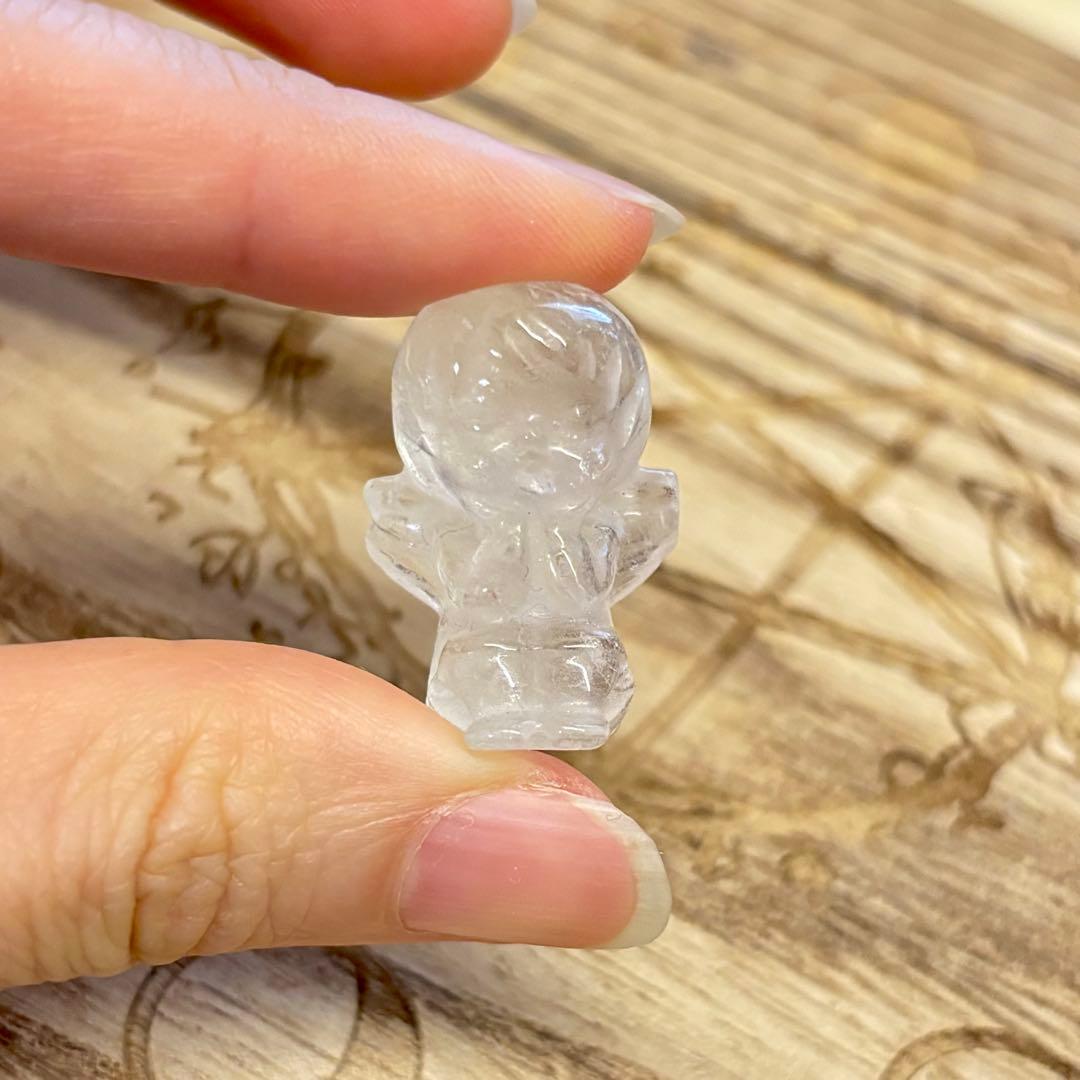 天使 水晶 彫り 彫刻 置物 天然石 パワーストーン - メルカリ
