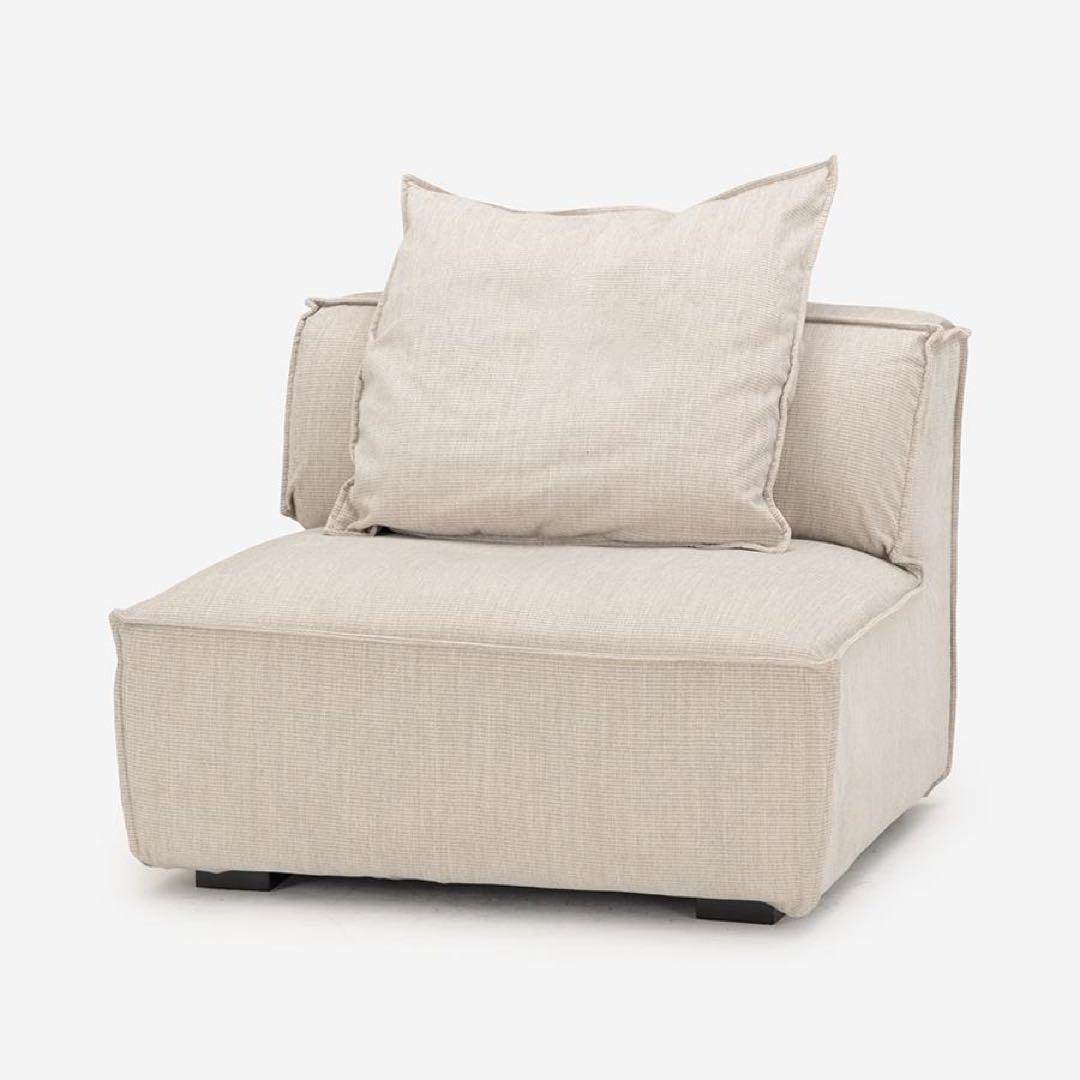 ACTUS 1人掛けソファ 付属クッション付き 1人掛け クッションソファ 極厚ウレタン 背もたれ付き フェイクファー