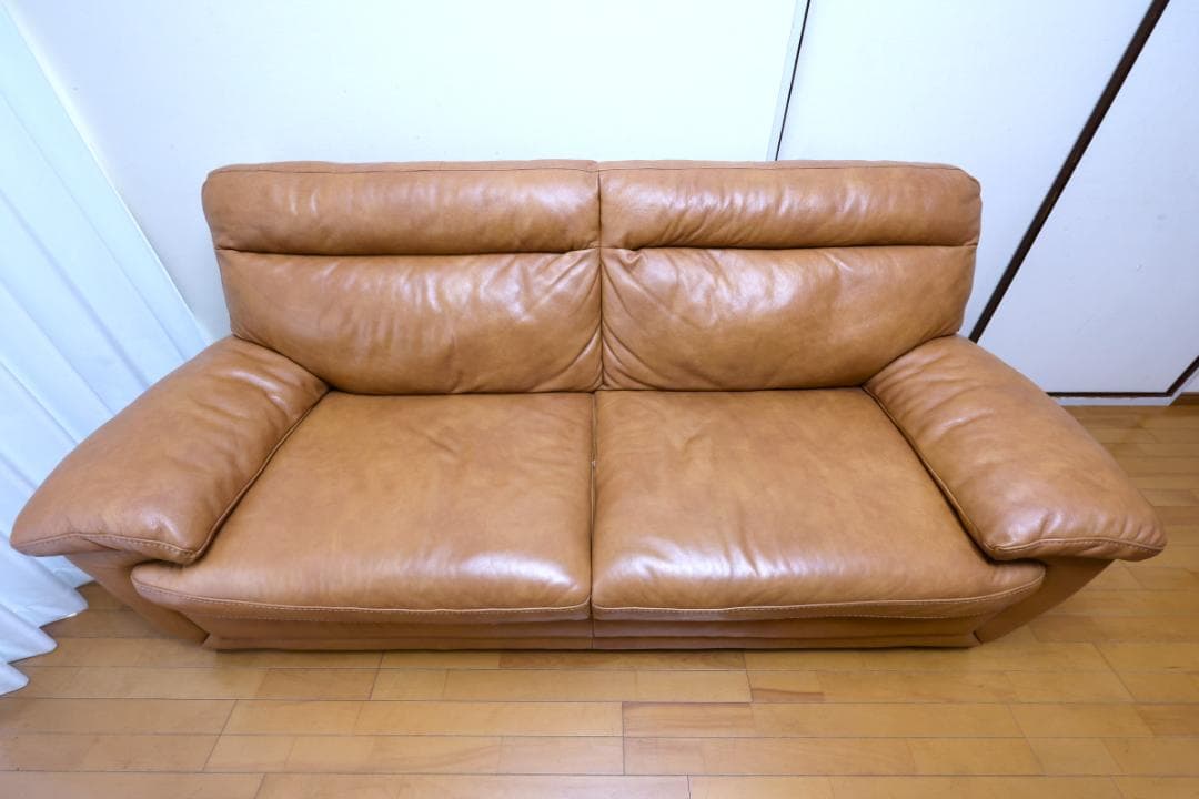 ニトリ　NITORI　2人～3人掛けハイバック・ソファ　本革　中古美品 ニトリ（NITORI） 2人掛けソファ(LB07 革 MO) : ニトリ Yahoo!店