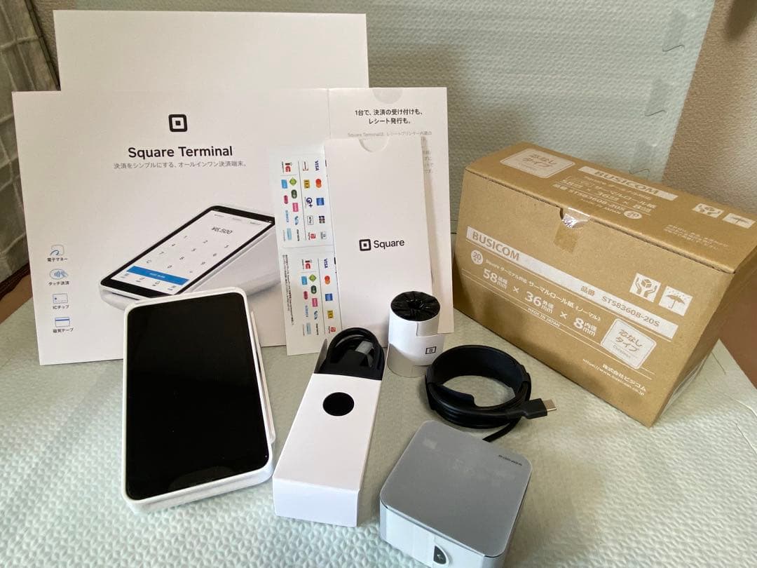 新品 未使用Square ターミナル 決済端末 + レシートロール20巻セット 楽天市場】Square スクエア ターミナルレシートプリンターロール紙【1