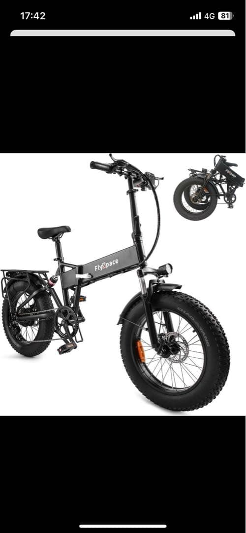 Flyfish Flyspace電動アシスト自転車 ブラック 引取り限定 - メルカリ