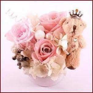 プリザーブドフラワー アレンジメント お花の香り ピンクベア ギフトケース付き プリザーブドフラワー アレンジメント お花の香り ピンクベア ギフト