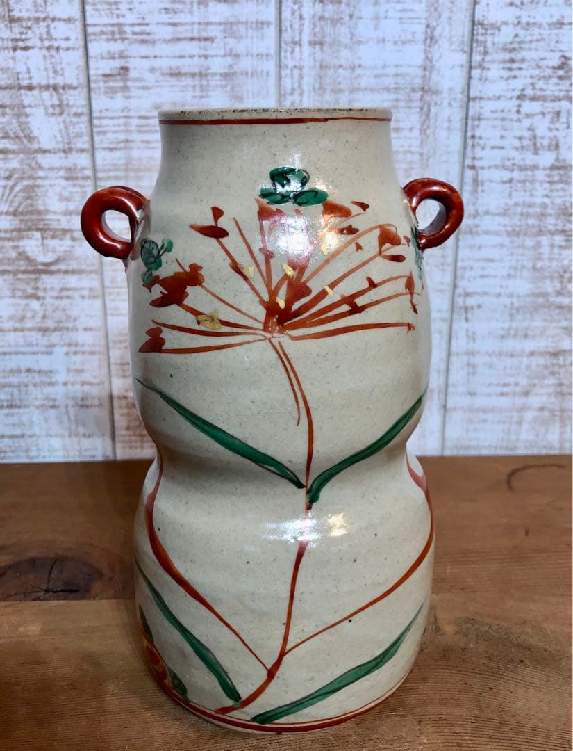 赤繪（絵）花入 蔵珍窯 花瓶 和 華道 レトロ ヴィンテージ - メルカリ