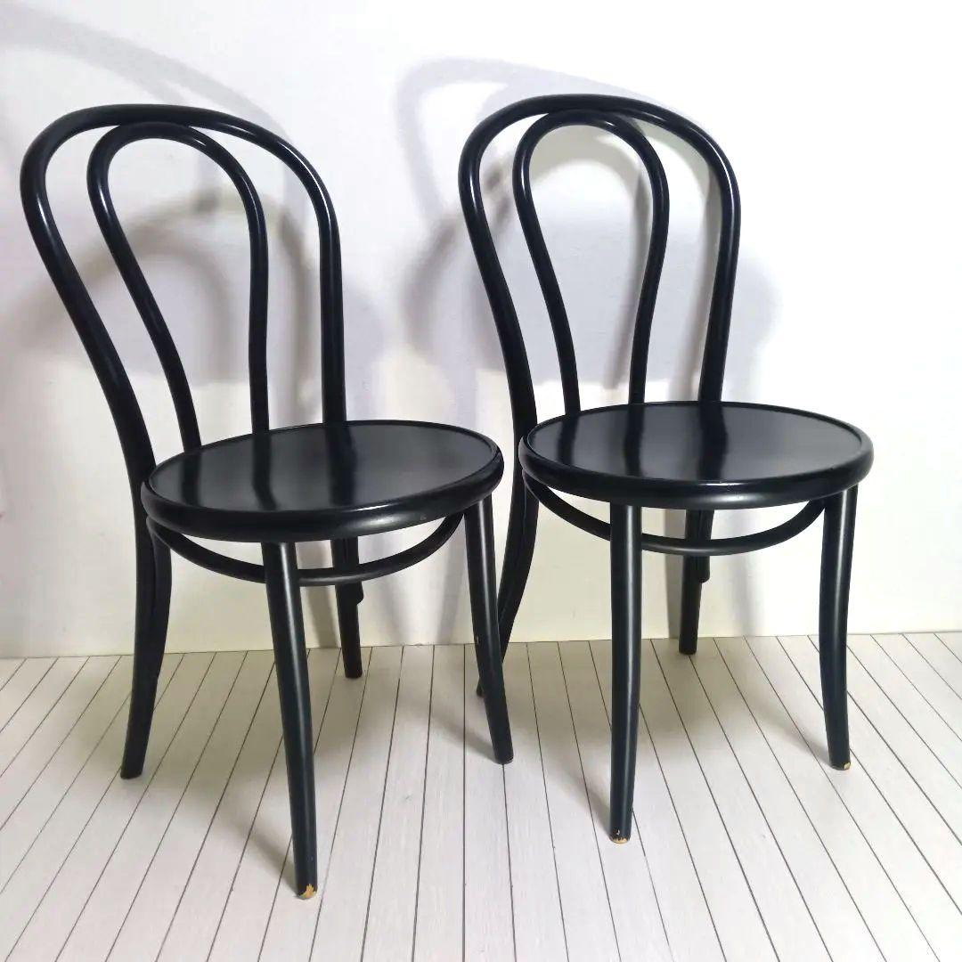 ベンドウッドチェア ブラック 曲げ木 チェコ製 2脚セット - メルカリ
