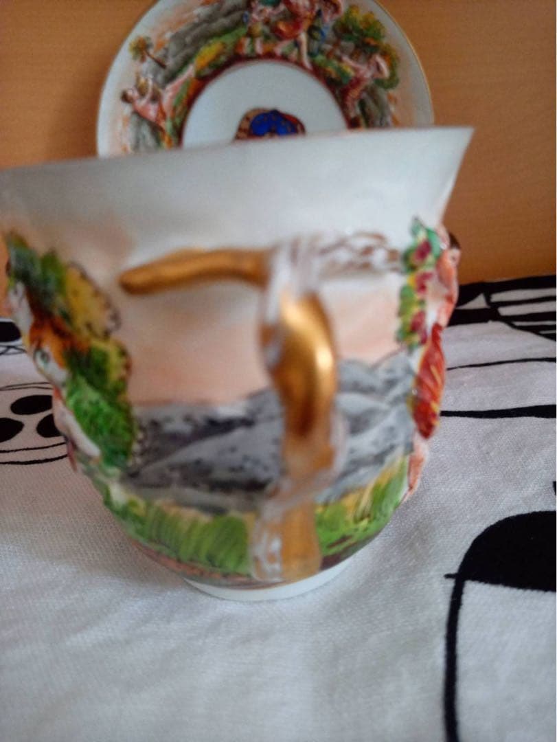 希少 リチャードジノリ カポディモンテ カップ ナポリ 神話 天使