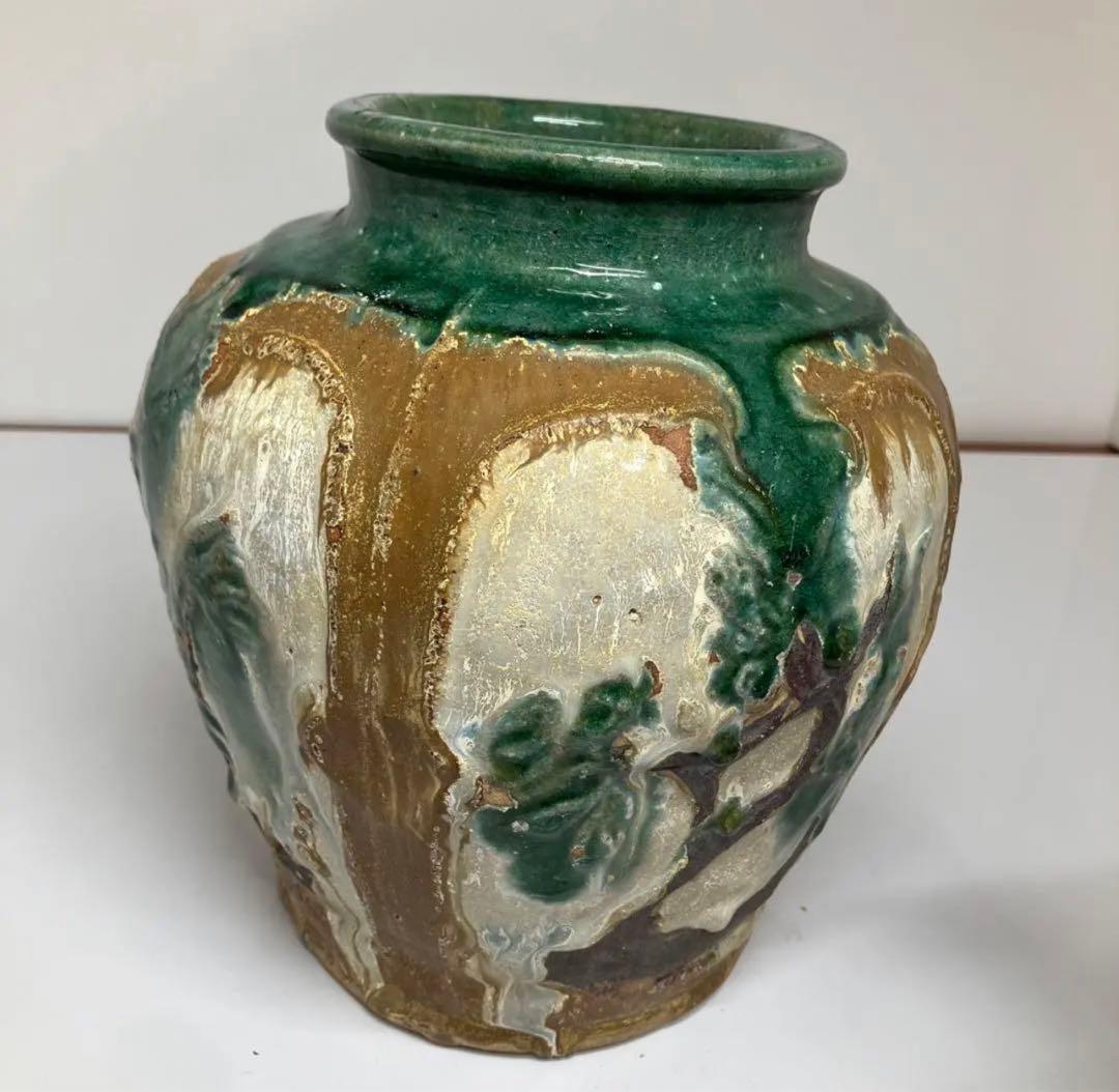 時代物　宋三彩壺　高さ22cm。 y060 時代物 宋三彩壺 高さ22cm。 y060 - メルカリ