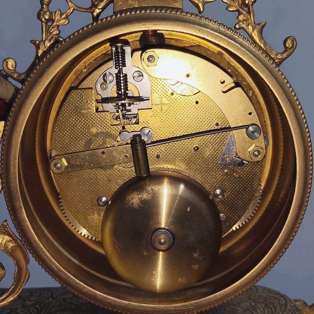 機械式 アートクロック アンティーク 置時計 4.7kg ヨーロピアン 訳有