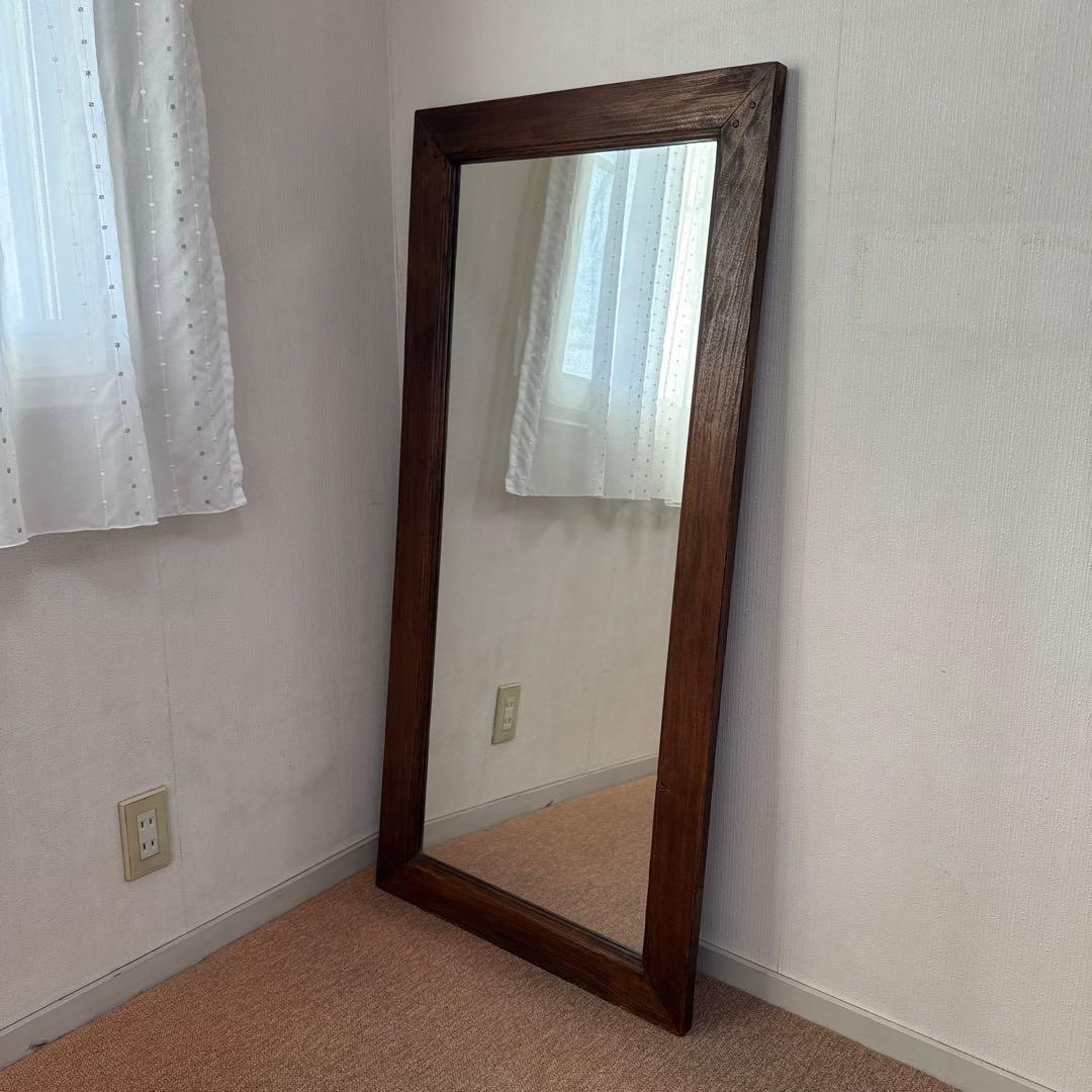 【送料込•売り切り価格】鏡 姿見 壁掛けウォールミラー ヴィンテージ ブラウン 楽天市場】鏡 壁掛け ミラー ウォールミラー 日本製 アンティーク